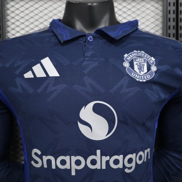 2024/25 Manchester United Away Soccer Jersey Player Version Long Sleeve - Image 2