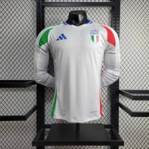 2024 Italy Away Soccer Jersey Player Version Long Sleeve