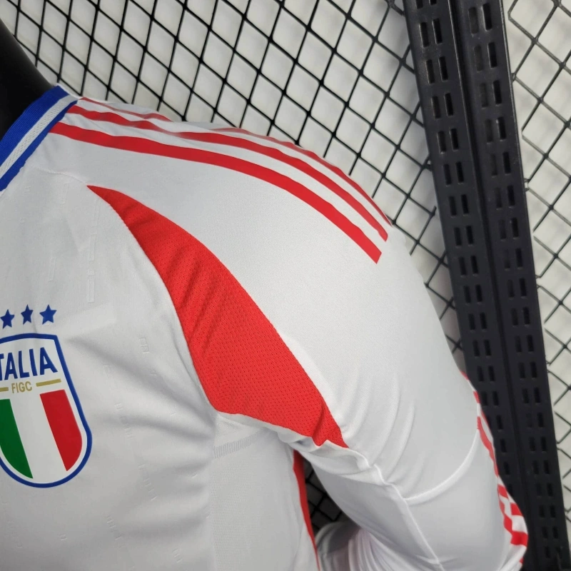 2024 Italy Away Soccer Jersey Player Version Long Sleeve - Image 9