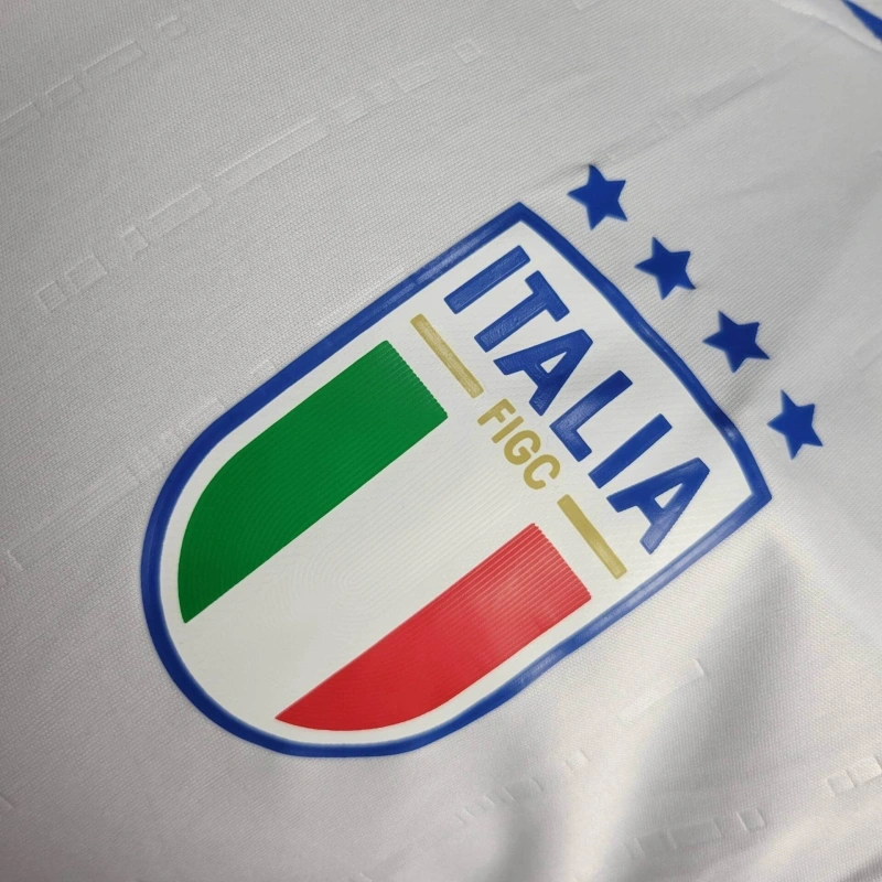 2024 Italy Away Soccer Jersey Player Version Long Sleeve - Image 8