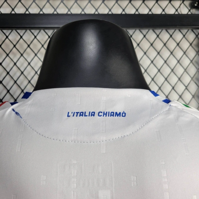 2024 Italy Away Soccer Jersey Player Version Long Sleeve - Image 7