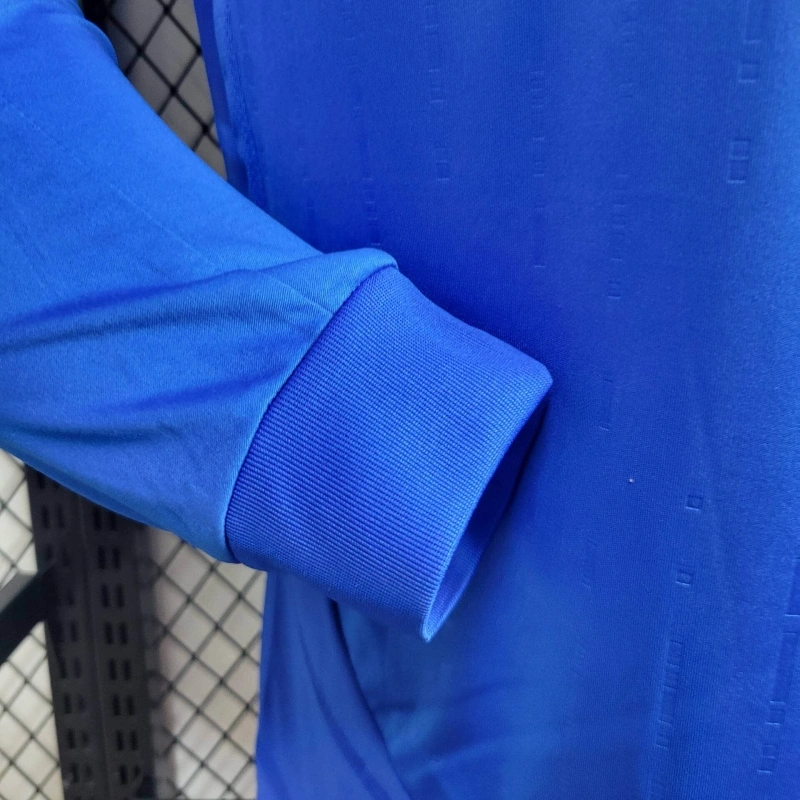 2024 Italy Home Soccer Jersey Player Version Long Sleeve - Image 9