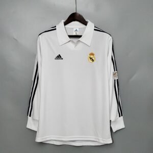 Retro long-sleeved 2002 Real Madrid home