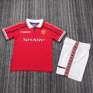 kids Manchester United 1998-99 home Soccer Jersey