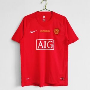 Manchester United 2007/08 home Retro Soccer Jersey Champions League version