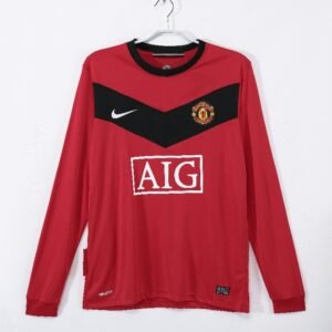 Manchester United 2010 home Long Sleeve Retro Soccer Jersey