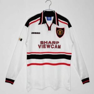 Manchester United 1998/99 away Long Sleeve Retro Soccer Jersey