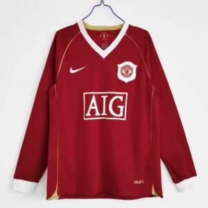 Manchester United 2006/07 home Long Sleeve Retro Soccer Jersey