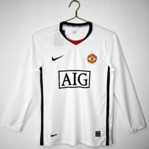 Manchester United 2008/09 away Long Sleeve Retro Soccer Jersey