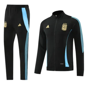 2024 Argentina Black Jacket Tracksuit