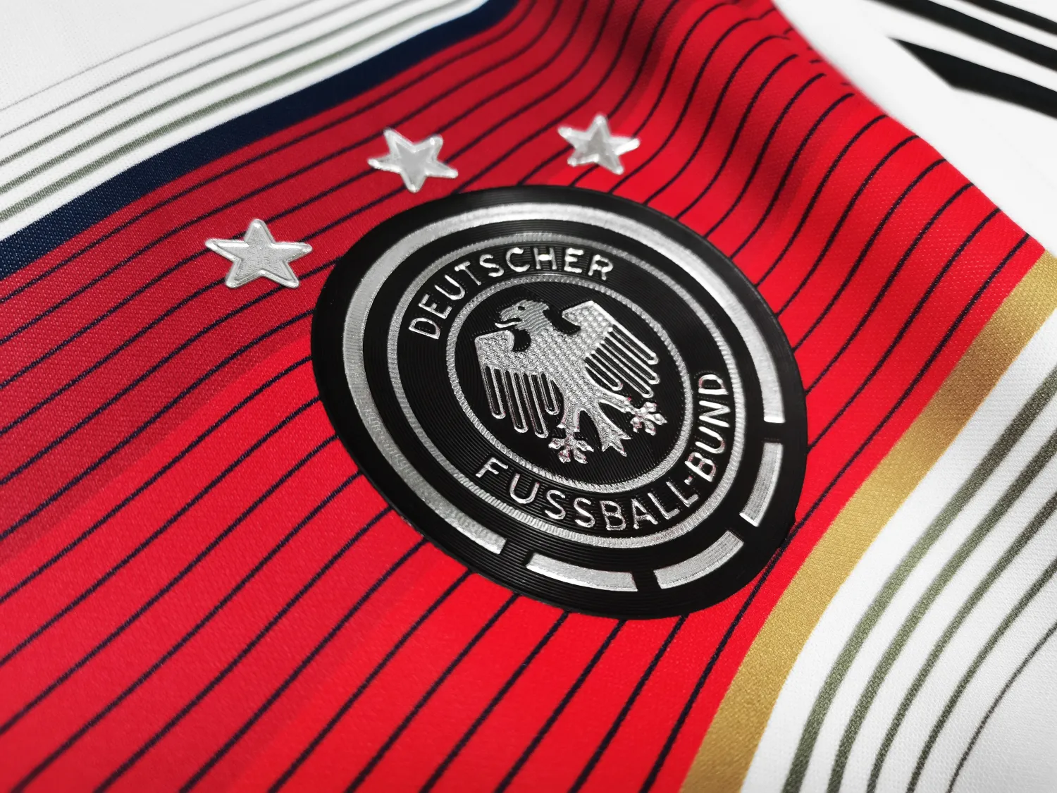 2014 Germany Home 3 Stars Retro Jersey - Image 2