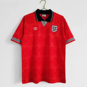 1990 England Away Red Retro Jersey