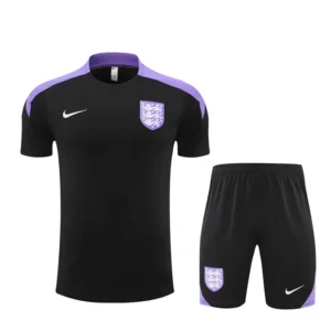 2024 England Black Short Sleeve Training Suit