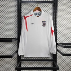 2005 England Home Long Sleeve Retro Jersey