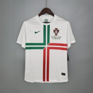 2012 Portugal White Retro Jersey